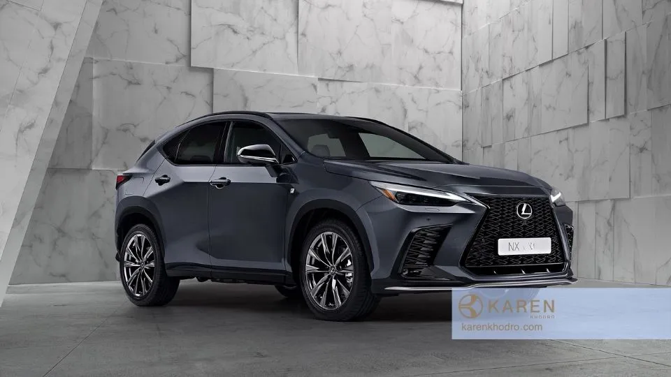 خرید لکسوس NX350 F اسپورت توربو | فروش و معرفی مدل ۲۰۲۴ - کارن خودرو نمای خارجی لکسوس nx350f توربو